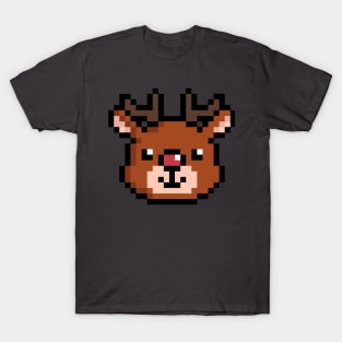 Cute Rudolph the reindeer pixel T-Shirt